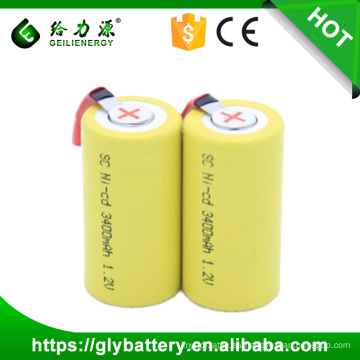 Mejor batería recargable sub c NICD 1.2v 3400mAh